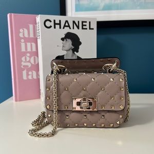 Micro Rockstud Spike Bag in tan